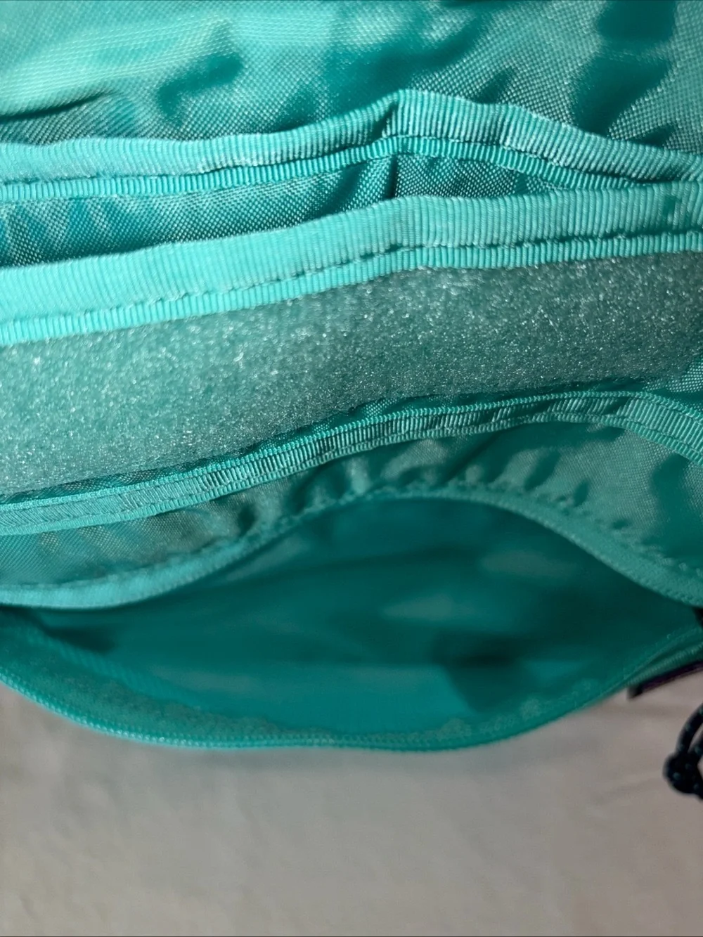 Patagonia Refugio Padded Laptop Sleeve for Backpack Mesh Pocket Teal 15” x 11”